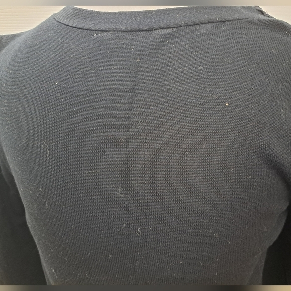 Embellished Black Cropped Cardigan   Size L - Picture 7 of 7